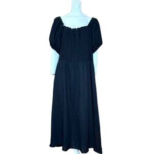 NEW BOHOME short sleeve dress in black